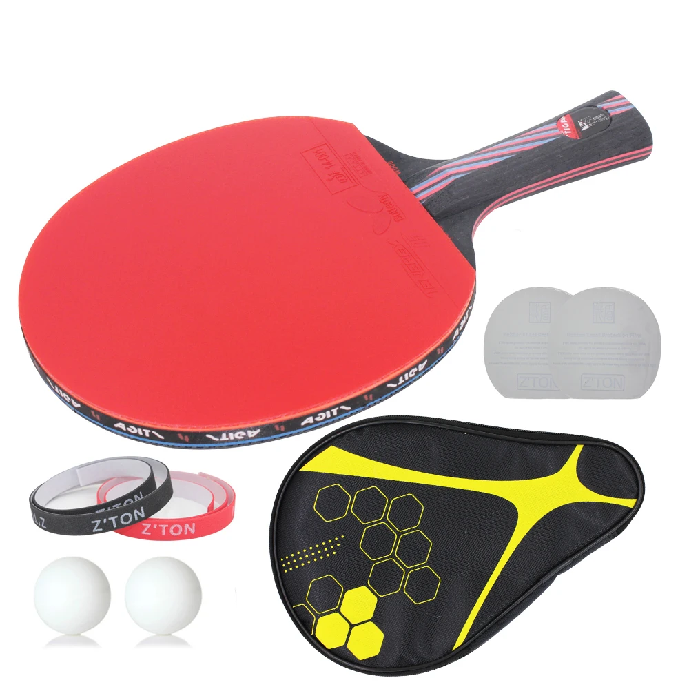 Hybrid Wood 9.8 Brand Quality Table tennis racket Ddouble Pimples-in rubber Ping Pong Racket tenis de mesa table tennis