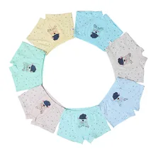 6 шт./лот, хлопковое детское нижнее белье для подростков, мягкие органические трусы для мальчиков, детское нижнее белье с рисунками, От 2 до 7 лет