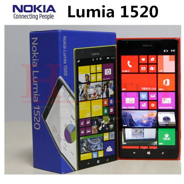 Оригинальный разблокированный Nokia Lumia 1520 Мобильный телефон 20 0 МП 6 дюймовый