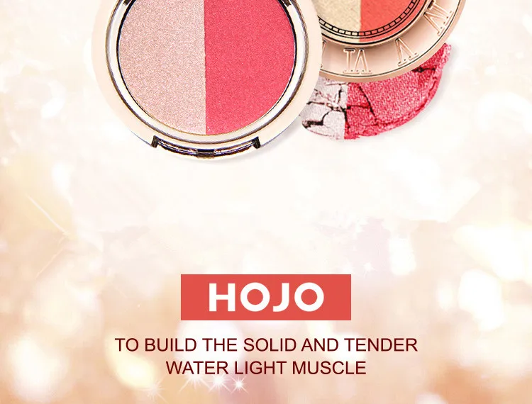 Relógio de Bolso Paleta de Blush em pó Two-cor Brilho Dois-em-um Contorno Facial Iluminador Bronze Maquiagem 2021 4 Cor 2 Cheap Blush