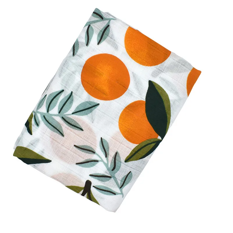 Органический хлопок муслин пеленание одеяло, сердце/Крест/одеяло с изображением ананаса, младенческой новорожденный ребенка обертывание 47*47" - Цвет: 3