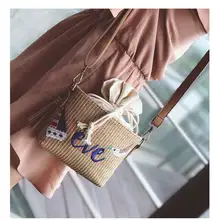 2017 Summer Beach Bag Women Straw Messenger bag Female Shoulder Crossbody Bag Tassel Bag Lady bag 2017 Summer Beach Bag Women Straw Messenger bag Female Shoulder Crossbody Bag Tassel Bag Lady bag