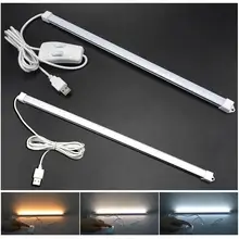 Прикроватный светильник s настольная лампа USB кабель Charing 35 см шкаф книжный шкаф ночник детский стол для чтения светильник для дома жесткая полоса
