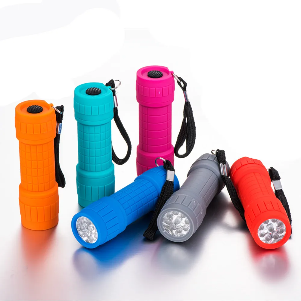 [TAIYI] 9 LED Miini Plastic Flashlight Lamp Free Shipping Wholesale For