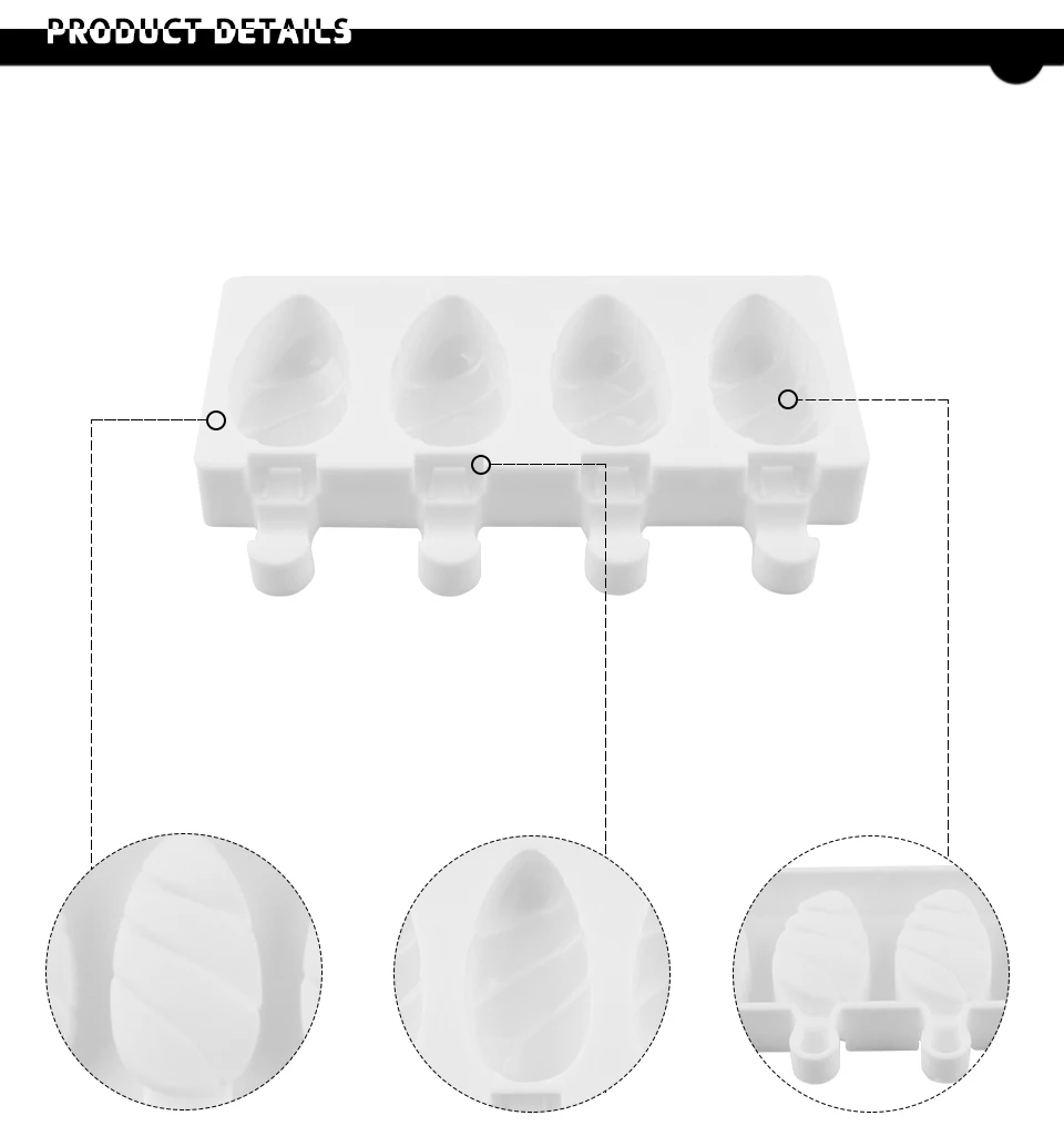 SILIKOLOVE 4 полости силиконовые формы для мороженого с палочки эскимо DIY фруктовый лед Кухня Бар питьевой аксессуары