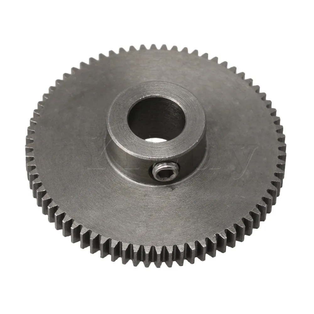 

CNBTR 37x10x5MM Black 72 Teeth Motor Metal 45# Steel Gear Wheel 0.5 Modulus Top Screws