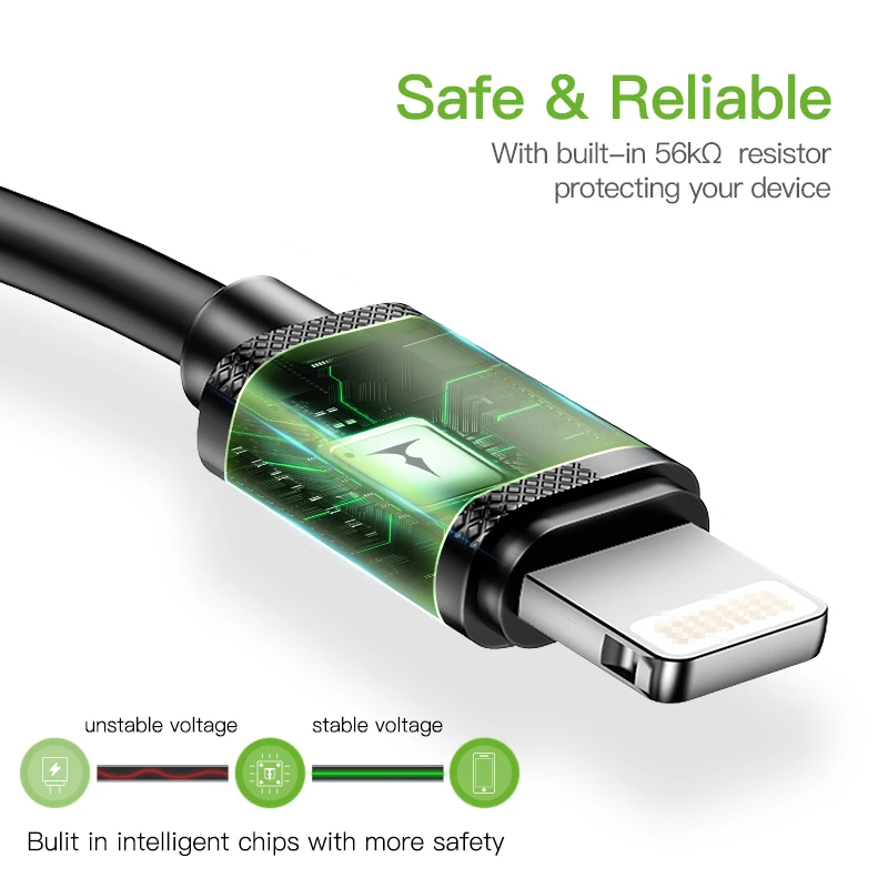 Usb кабель T phox для iPhone зарядный 5 6 7 8 X Шнур 2.4A Max|Кабели мобильных телефонов| |