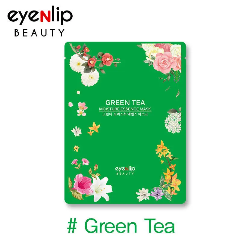 Eyenгуб увлажняющий экстракт маска 25 мл маски для кожи лица Уход отбеливающий увлажняющий, Антивозрастной Маска для лица корейская косметика - Цвет: Green Tea       5pcs