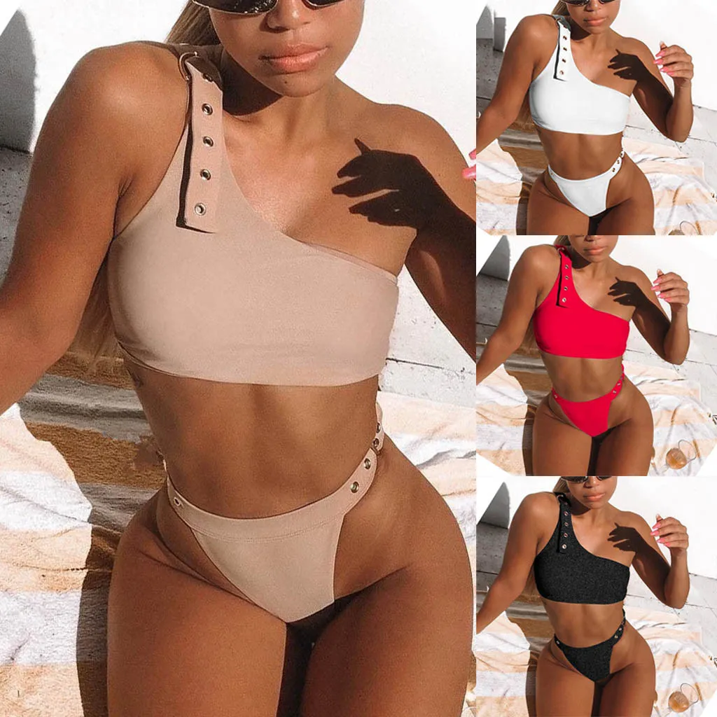 

Thong Bikini Set 2019 New Women Swimwear keyhole Push Up Padded Swimsuit Biquini Women Bathing Suit Summer Beachwear #p4