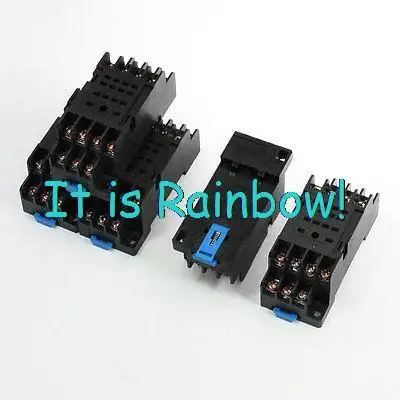 

Free Shipping 35mm DIN Rail Mounting 14 Screw Terminals Relay Socket Base Holder DYF14A x 5