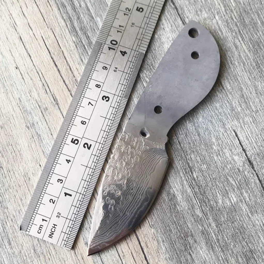 Swayboo Damascus steel small knife billet straight preparation tea