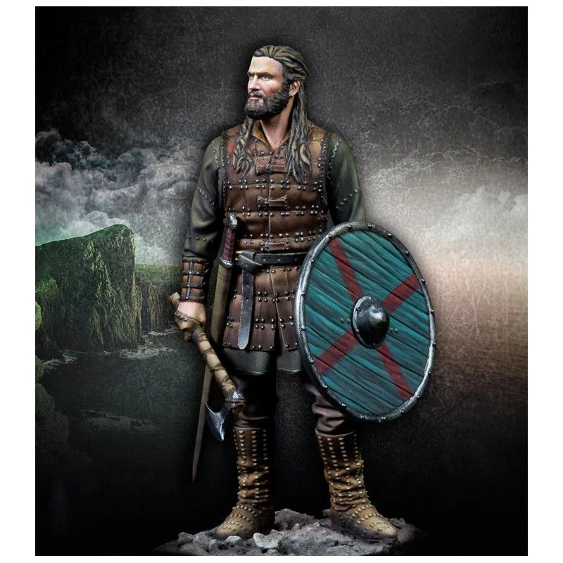 Сборный Неокрашенный масштаб 1/24 75 мм Lodbrok Viking Warrior 75 мм история игрушка Смола модель миниатюрный комплект