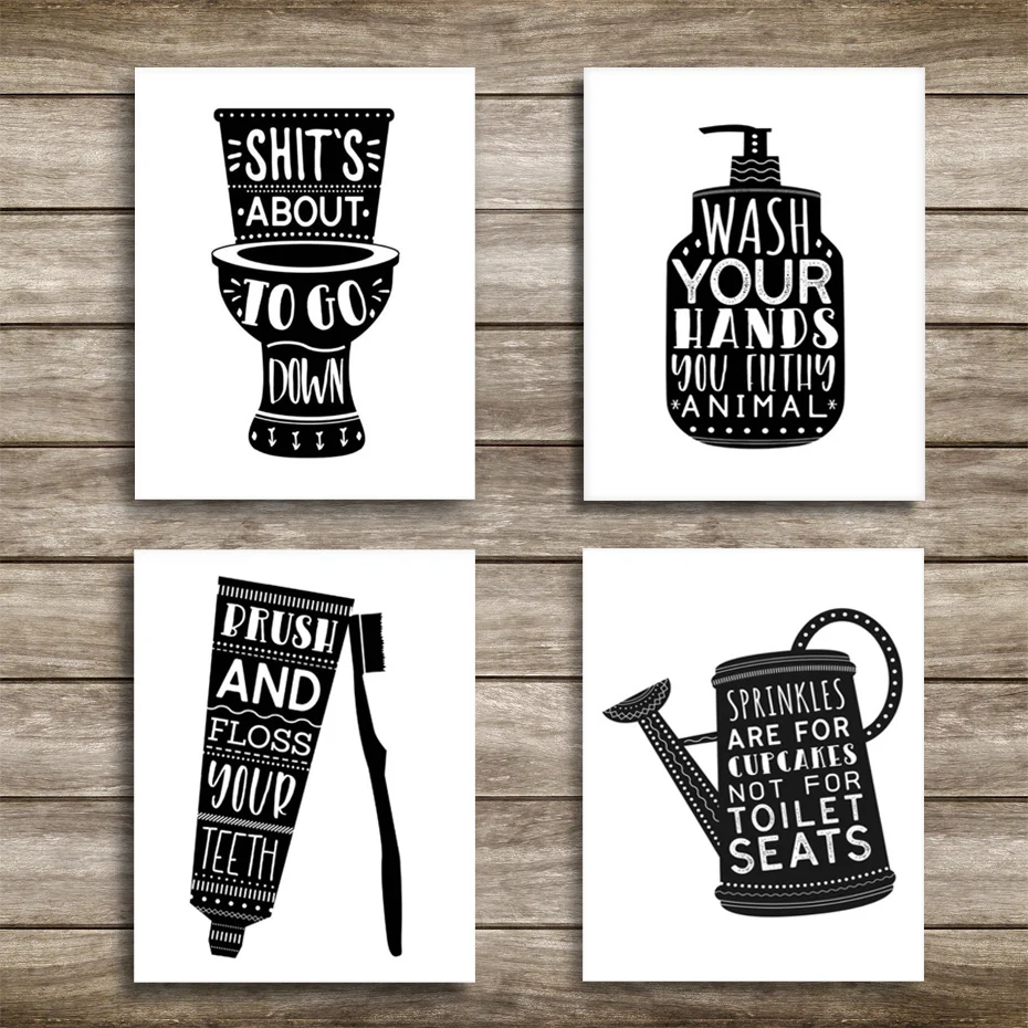 Diy Bathroom Canvas Wall Art