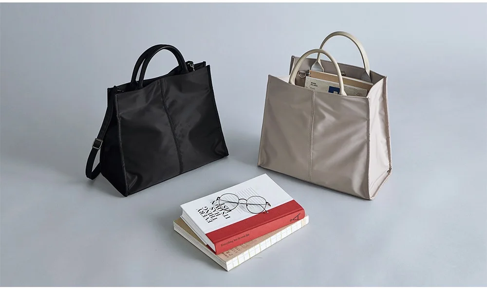 MJ Nylon Bags for Women Large Capacity Casual Handbag Solid Color Women's Canvas Tote Bag Crossbody Shoulder Bag Messenger Bags (3)