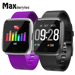 Maxinrytec Y7 Смарт-часы Для мужчин Для женщин крови Давление кислорода Smartwatch Водонепроницаемый BT4.0 монитор сердечного ритма для Iphone IOS Android