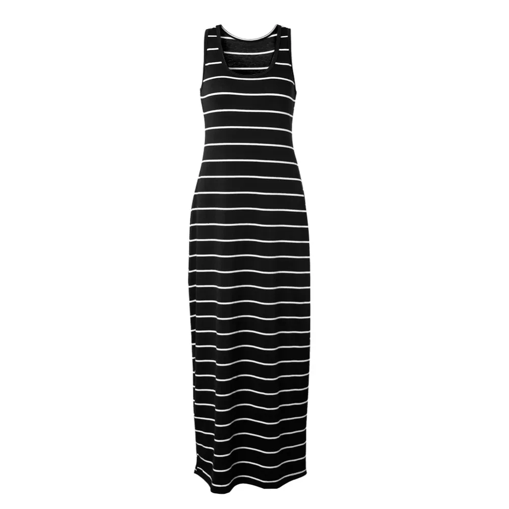 black Casual Sleeveless Tank Dress 