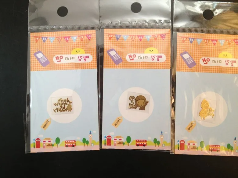 Wholesale New pony brown 24K gold sticker radiation
