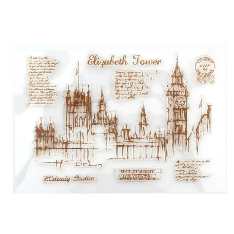 

Home Decor Construction Pattern Transparent Clear Craft Stamps For Scrapbooking DIY Cards Making Christmas Decoration Supplies