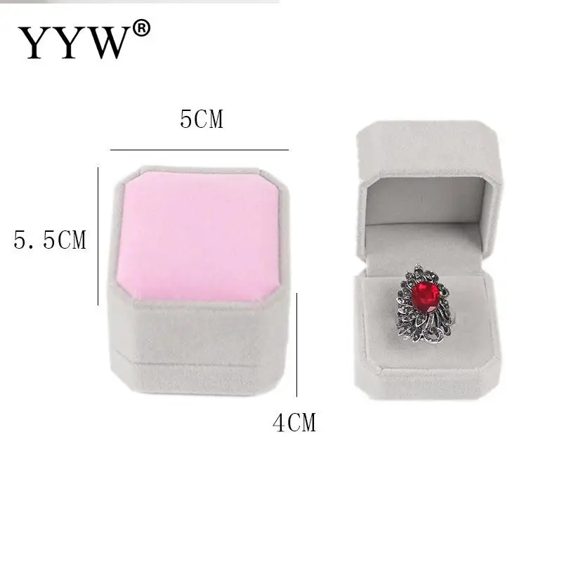 Высокого качества набор бархатных украшений коробка для кольцо браслет ожерелье дисплей рождество роскошные подарочные коробки - Цвет: b 50x55x40mm