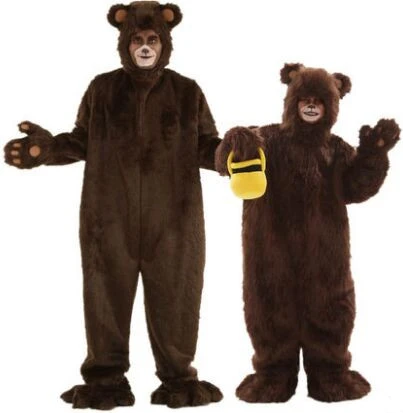 Adults Brown Bear Jungle Animal Wild Carnival Fancy Dress Costume Outfit Mask Adults Brown Bear Jungle Animal Wild Carnival Fancy Dress Costume Outfit Mask
