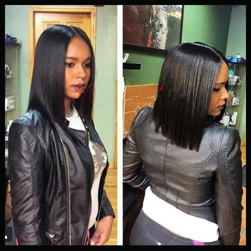 Natural Middle Part Indian Human Hair Bob Lace Wig Silky Straight Natural Middle Part Indian Human Hair Bob Lace Wig Silky Straight Front For Black Women Top Quality In Wigs From