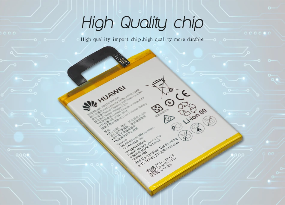 Hua Wei аккумулятор для телефона HB376787ECW для huawei Honor V8 3400/3500 мАч сменные батареи Бесплатные инструменты