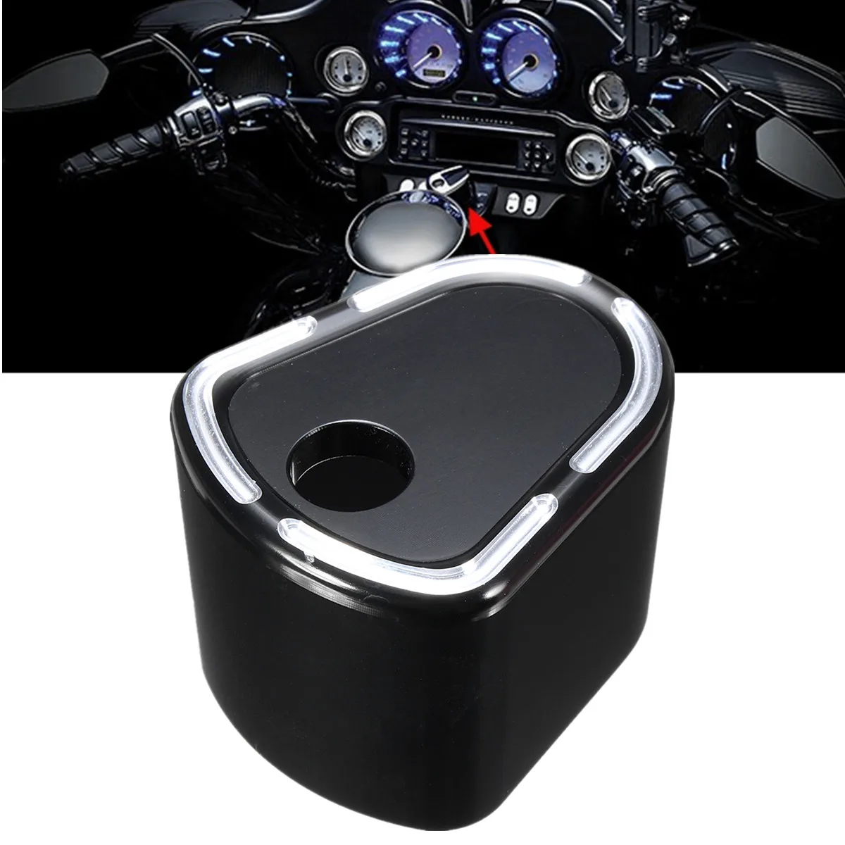 Motorcycle CNC Dash Accessory Pack Ignition Switch Cover Billet