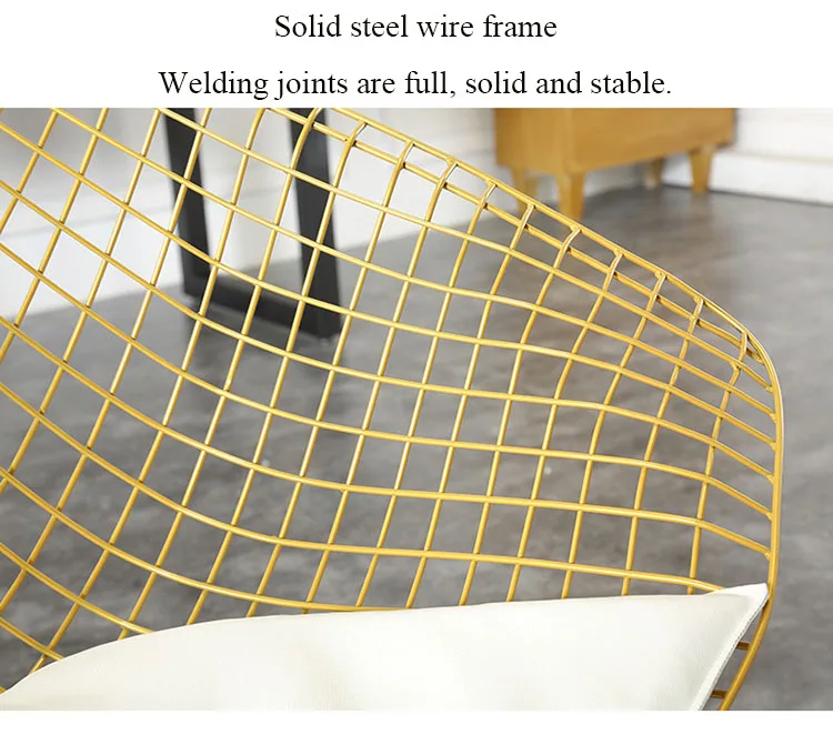 Скандинавский Железный креативный полый журнальный стул для отдыха простой художественный металлический задний модный переговорный