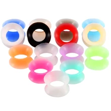 30 шт силиконовые гибкие тонкие туннель с двумя расширяющимися концами ушные штепсельная вилка тоннели для ушей серьги-ушей измерительные приборы пирсинг ювелирные изделия