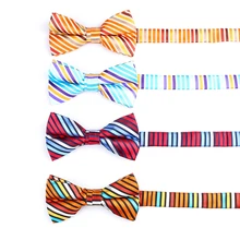 Шотландский в полоску полиэстер Для мужчин галстук-бабочка Повседневное бабочка галстук для Для мужчин s вечерние свадебные