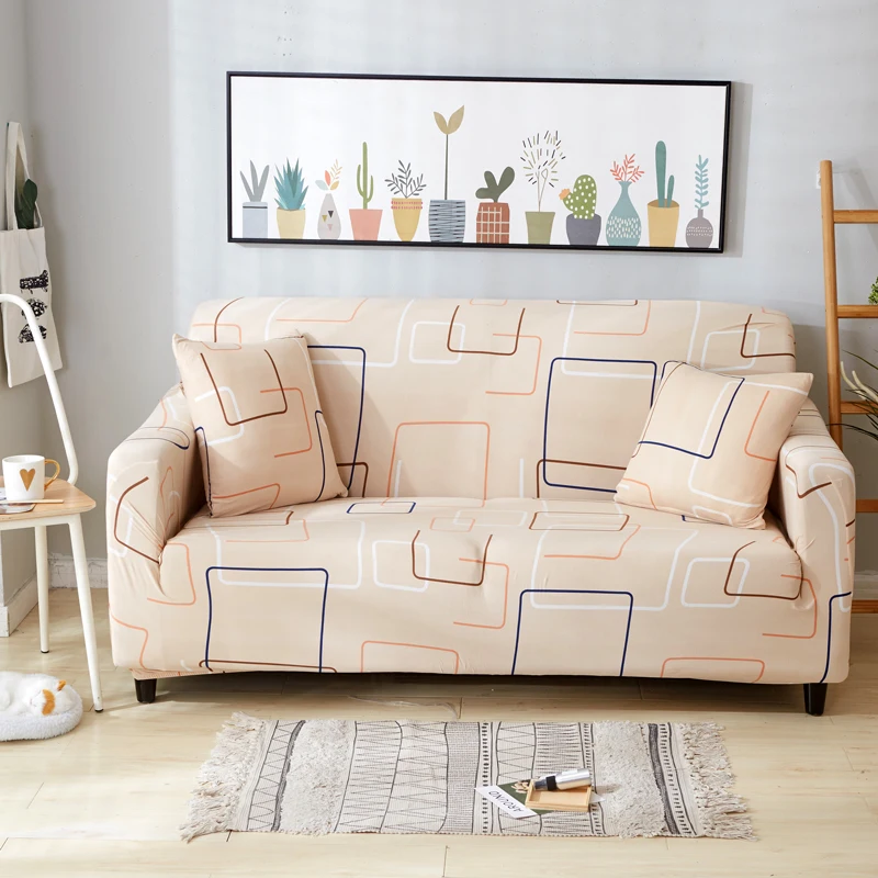 Одноцветный Полосатый чехол на диван из стрейч-материала чехлы для диванов Loveseat Funiture все варп чехлы - Цвет: color 16