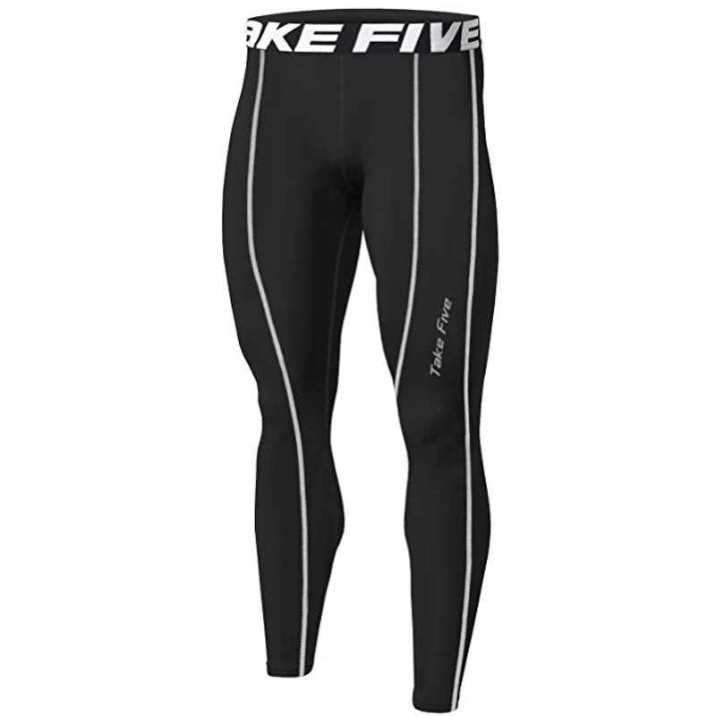 Take Five Mens Lined Skin Tight Compression Base Layer Running Pants 10 