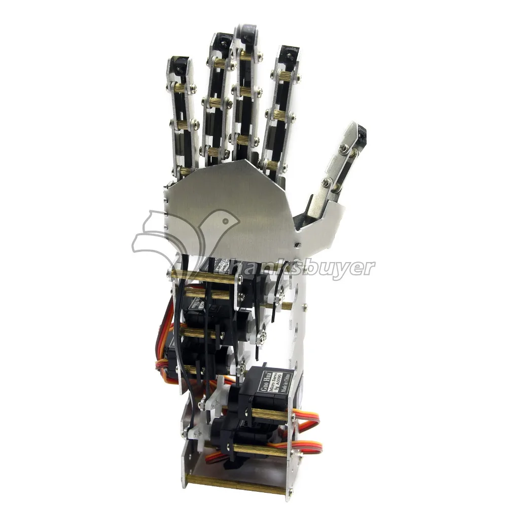 

5DOF Humanoid Five Fingers Metal Manipulator Arm Left + Right Hand with GS9018 Servos for Robot DIY