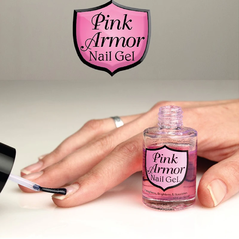 

Hot Pink Armor Nail Gel Polish - Get Stronger, Longer Nails Fast Remedy Fix Protective Layer Keratin-Gel base or top coat TSLM1