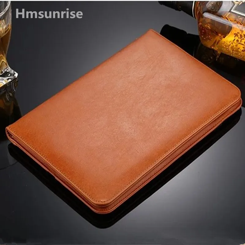 

Hmsunrise For apple iPad Pro 10.5 case Luxury Leather Smart cover Auto Wake/Sleep With Hand Strap Flip Book style