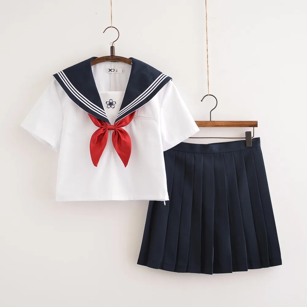 

UPHYD School Uniforms Girls High School Students Navy Sailor Japanese Uniform XJ7301
