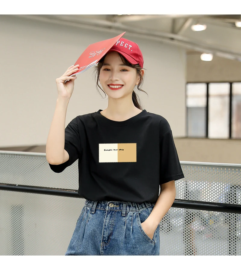 New Women T-shirts Casual Harajuku Letter Printed Tops Tee Summer Female Short Sleeve Cotton Loose Korean Tumblr T Shirt Clothes (10)