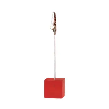 

New and Hot 10pcs Cube Wire Memo Holder Paper Note Clip (Translucent Red)