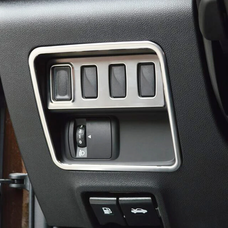 

For Renault Koleos 2017 2018 Stainless steel Car Headlamps Adjustment Switch button panel Cover Trim Car Styling Accessories