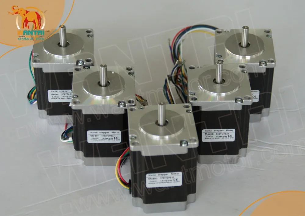 

5pcs Wantai Nema23 Stepper Motor WT57STH115-4204A 428oz-in 4.2A Medical Automation Imaging Printing