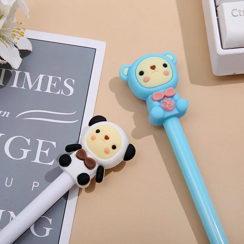 

40 PCs Cartoon Creative Stationery Bear Neutral Pen Student Office Stationery Pen Direct Selling Kawaii School Support