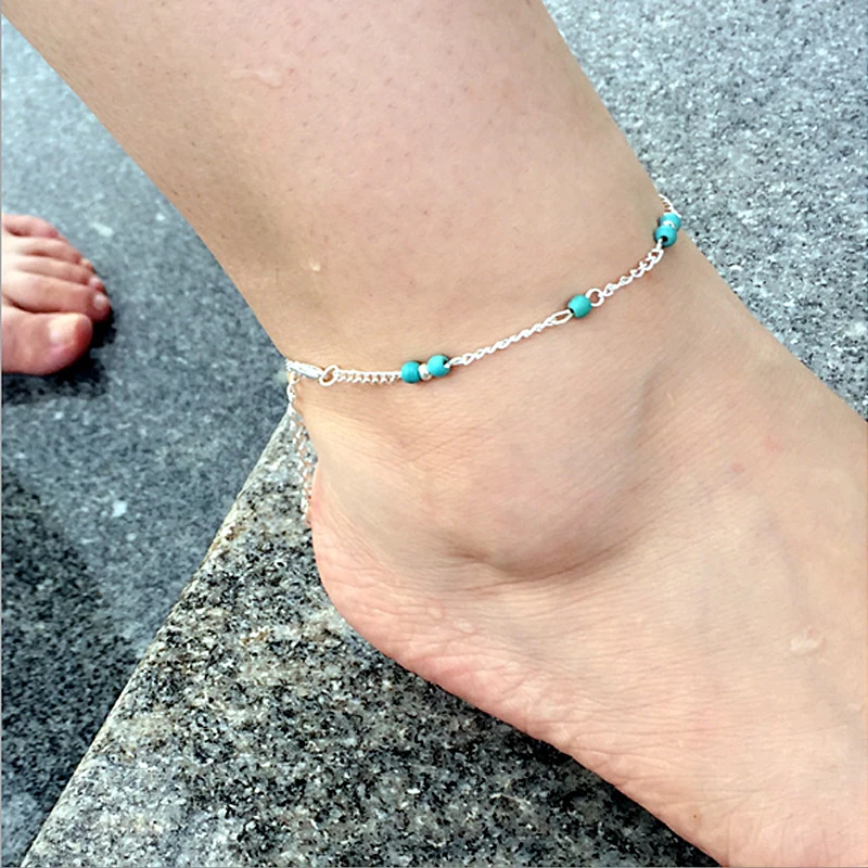 Unique Nice Beads Silver Chain Anklet souvenir Ankle Bracelet Foot Jewelry Fast New Hot Selling jn0434 | Украшения и аксессуары