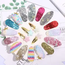 2 шт./компл. блестящая заколка для волос для девочек радужные заколки для волос BB заколки для волос модные аксессуары для волос для маленьких девочек