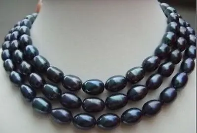 

FREE SHIPPING49''HUGE 11-13 MM surprising AAA south sea black baroque pearl necklace 14kT (A0511)