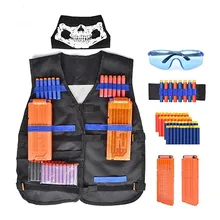 Детские мягкие пули, тактические предметы, наборы для Nerf N-strike Elite Series 40, сменные пули, перезагрузка, зажим для лица, защитные очки, браслет