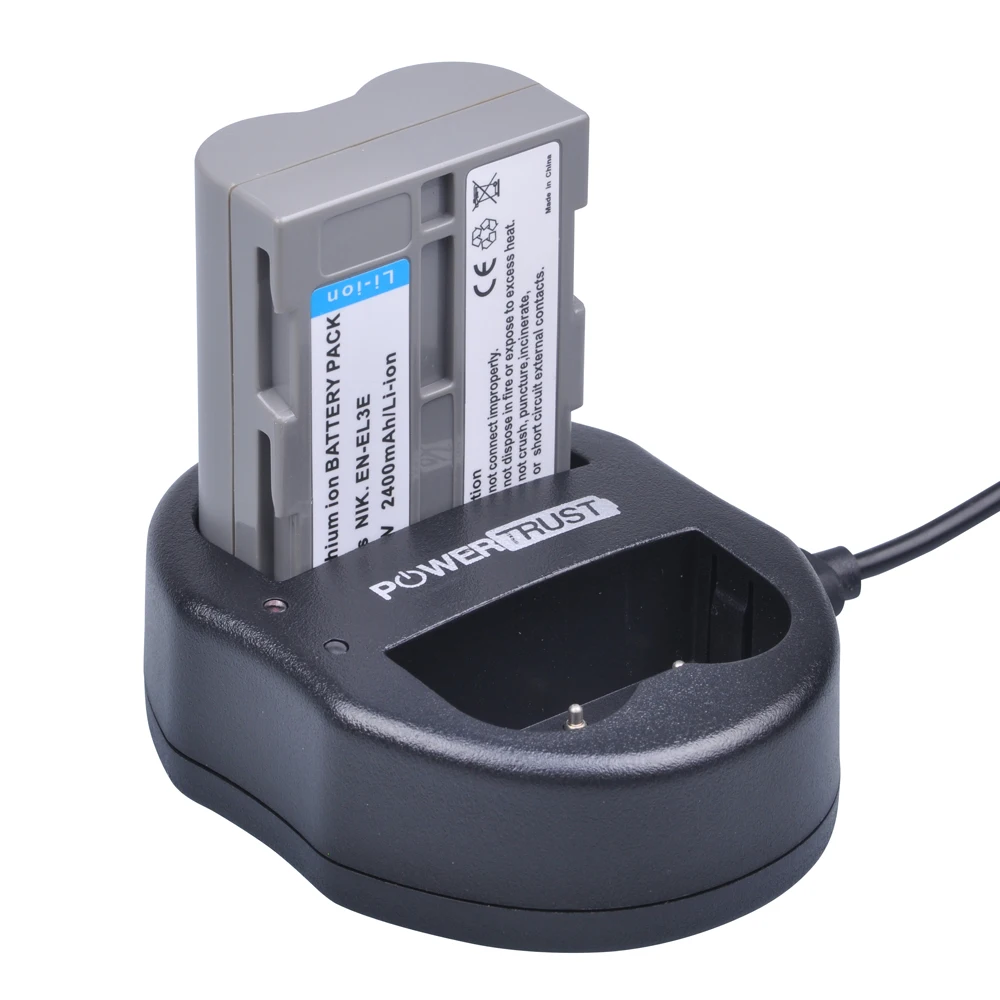 3x2400mAh EN EL3E EL3e батарея ENEL3E + двойное зарядное устройство USB для камеры Nikon D30 D50 D70 D80 D90