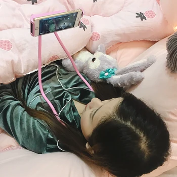 

Flexible Neck Holder Lazy Waist Support Selfie Live Show Holder Table Car Phone Holder Stand Bracket Free Your Hand 3.5-6.3inch