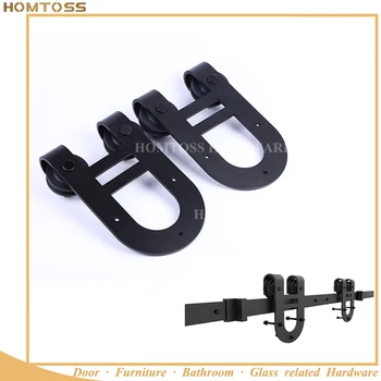 

HT-B009 Normal size carbon steel sliding barn door hardware