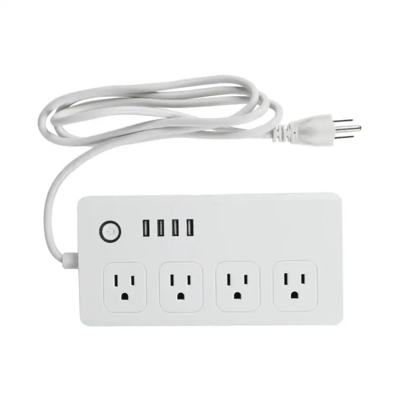 

WiFi Smart Socket AC220V 4 Outlets 4 USB Ports App Voice Remote Control Switch Timing Function Mode External Power Strip US Plug
