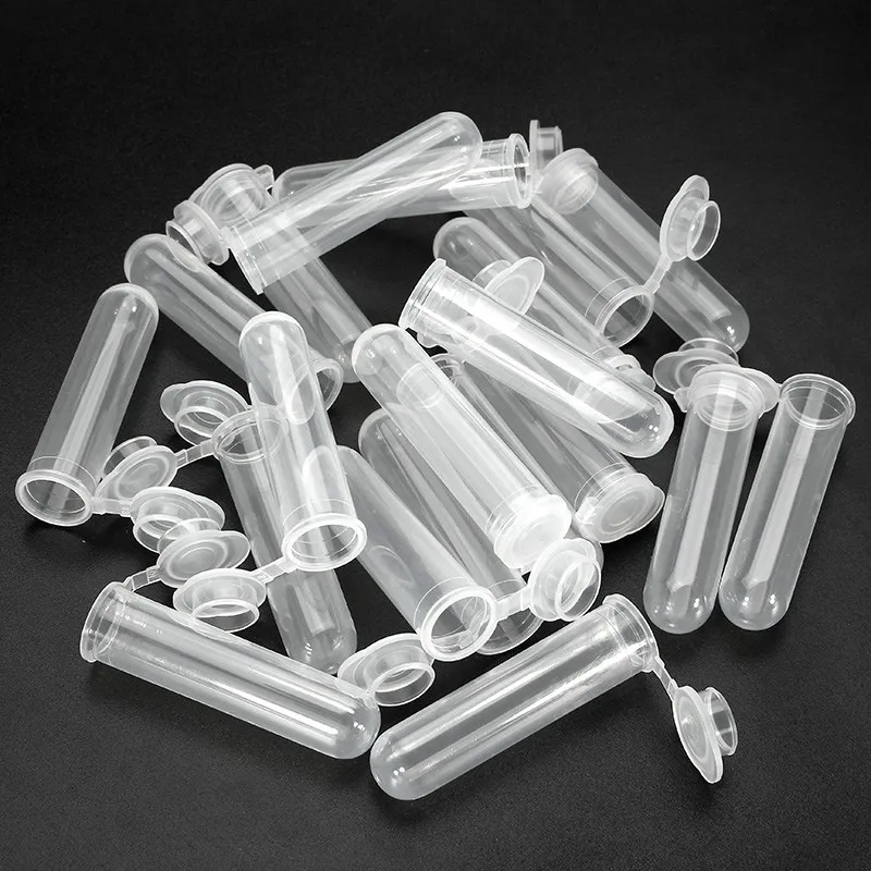 

Kicute New 20Pcs Hot 7mL Round Bottom Centrifuge Test Tubes Transparent Polypropylene Tube With Snap Cap Laboratory Supplies